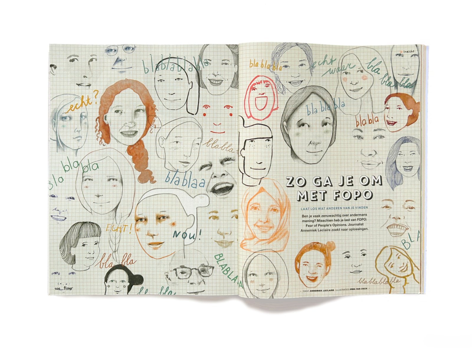 FOPO - fear of other peoples opinions - flow illustratie irma van osch.
