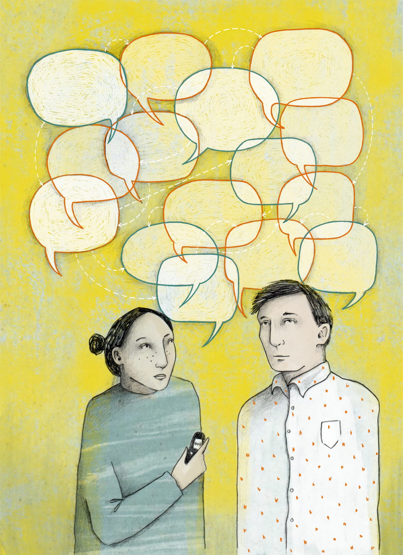 interview illustration Our Language editorial Irma van Osch interview illustratie onze taal redactioneel irma van osch