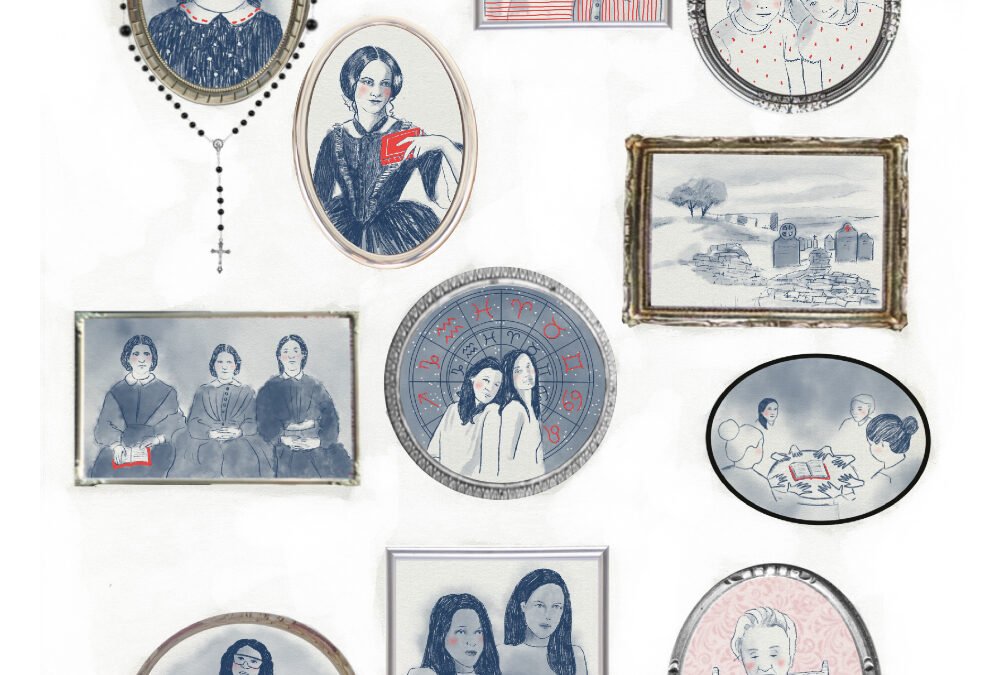 14 illustratie artikel vprogids – het lied van ooievaar en dromedaris – anjet daanje – Emily Brontë – Wuthering Heights – zussen – irma van osch – boeken en poezie