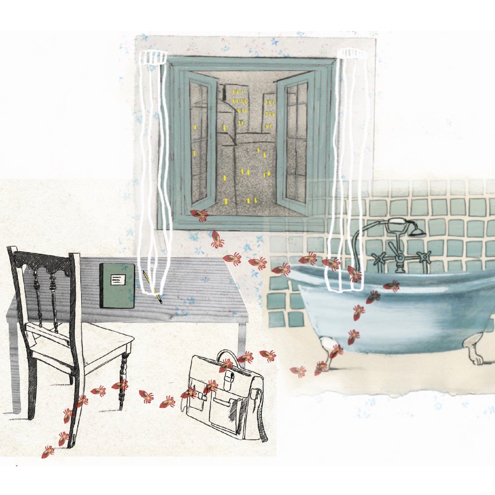 16 illustratie vprogids  – Solenoïde – Mircea Cartarescu – Doordesemd van mystiek – illustratie Irma van Osch – boeken en poezie