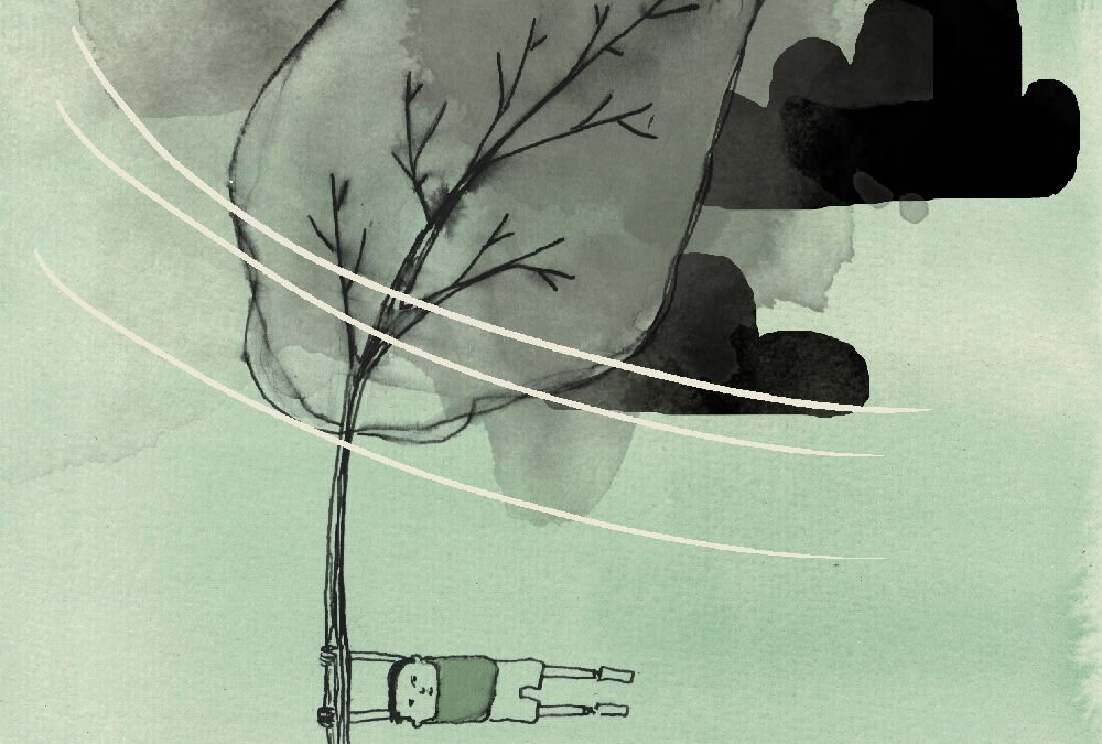 5 illustratie hang in there houd vol windy